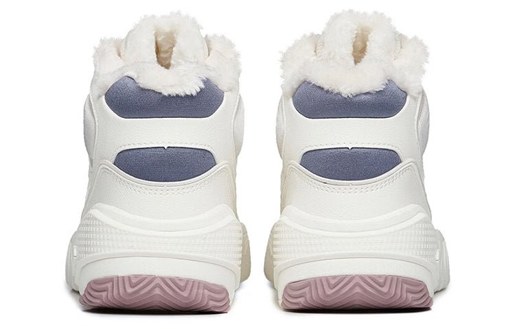 (WMNS) ANTA High-Top Skateboard Sneakers 'White Grey Flame' 122248990R-1 - Image 5