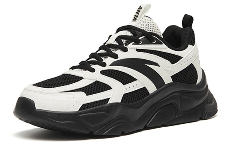 (WMNS) ANTA Life Series Lightweight Casual Sneakers 'Black White' 122258891-3 - Image 3