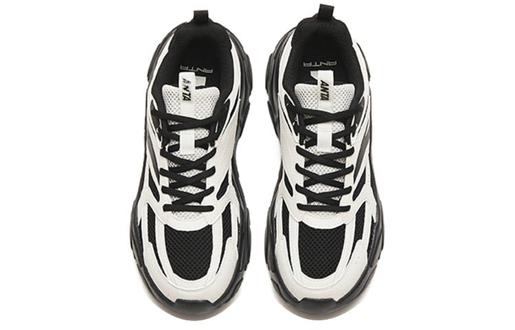 (WMNS) ANTA Life Series Lightweight Casual Sneakers 'Black White' 122258891-3 - Image 4