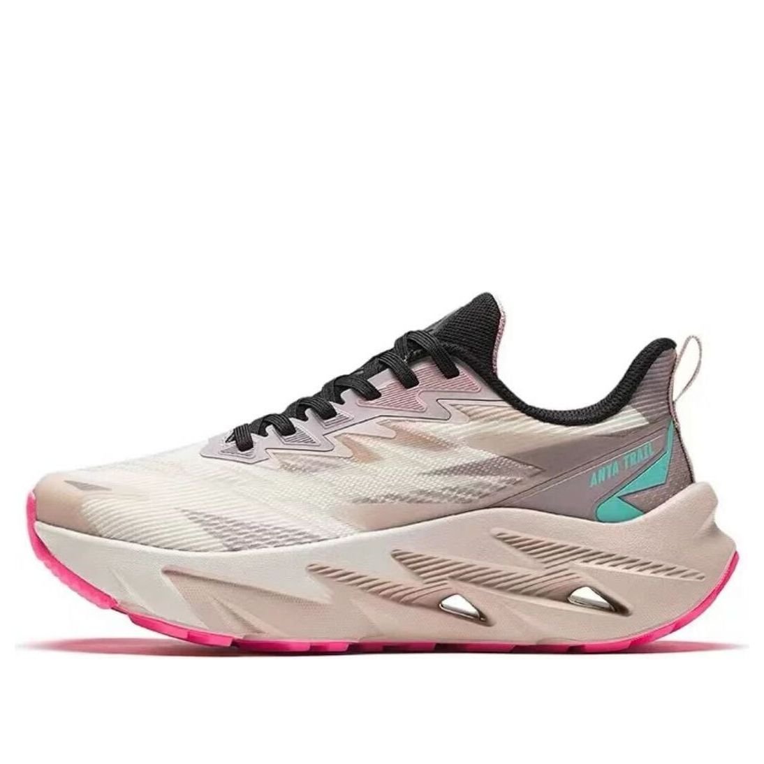 (WMNS) ANTA Running Shoes 'White Brown Pink' 122415536-3