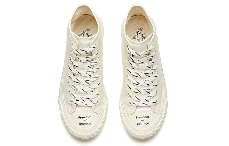 (WMNS) ANTA x Robert Geller Life Series Sneakers Canvas High 'Eagle White Black' 12948680-12 - Image 3
