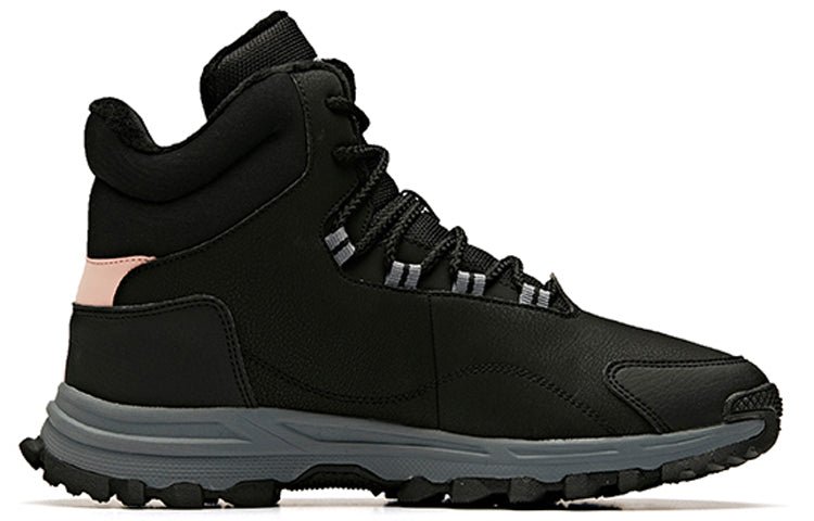 (WMNS) ANTA Outdoor Series Sneakers Fleeced High 'Black Beige Grey' 12948960-1 - Image 2