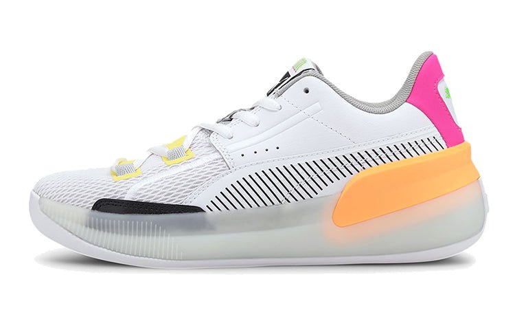 PUMA Clyde Hardwood Retro Fantasy 'White Pink Orange' 194165-01 - Image 2