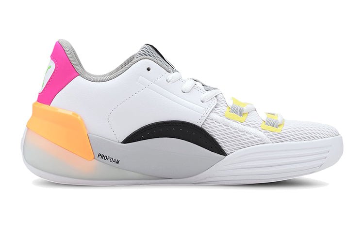 PUMA Clyde Hardwood Retro Fantasy 'White Pink Orange' 194165-01 - Image 3