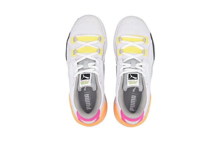 PUMA Clyde Hardwood Retro Fantasy 'White Pink Orange' 194165-01 - Image 4