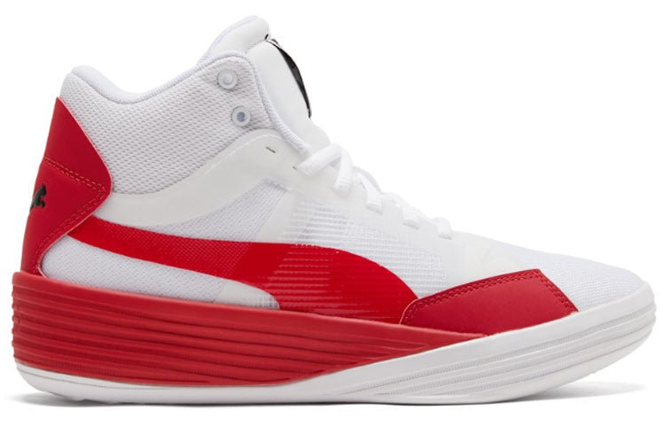 PUMA Clyde All-Pro Mid White/Red 195512-04 - Image 2