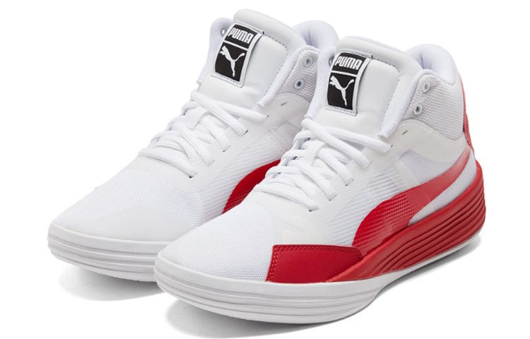 PUMA Clyde All-Pro Mid White/Red 195512-04 - Image 3