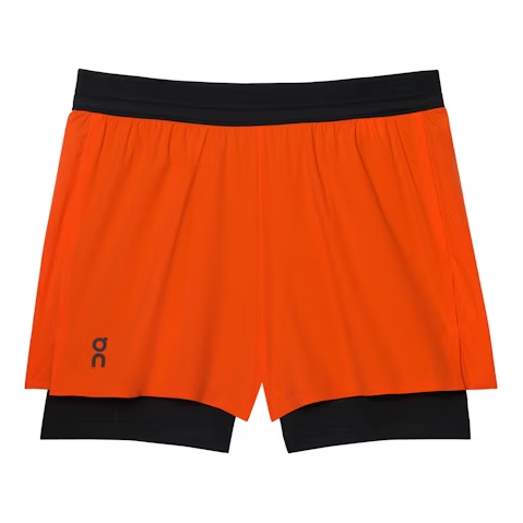 (WMNS) On Running 3 Performance 2/1 Shorts 'Black Orange' 1WF10120879
