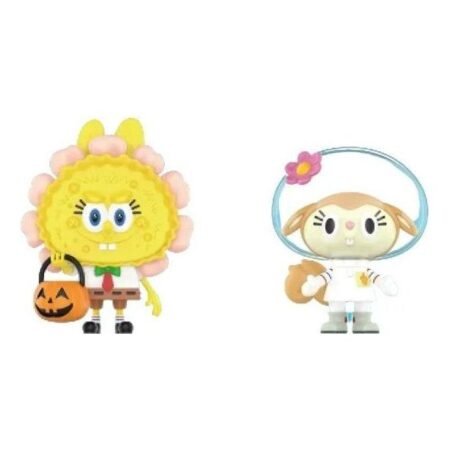 Pop Mart x Spongebob The Monsters Labubu 'Jack O Lantern and Sandy Cheeks x Pato' 210300246-604595406