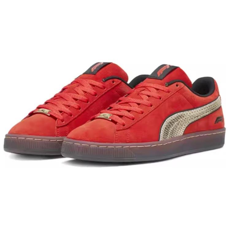 PUMA x Formula 1 Shanghai GP Suede 'Pop Red Gold' 308447-01 - Image 3