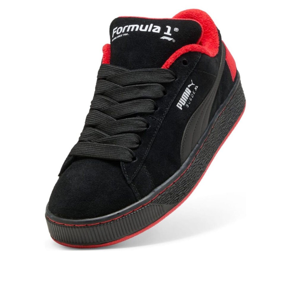 PUMA Formula 1 75 Years Suede XL 'Puma Black Pop Red' 308894-01 - Image 5