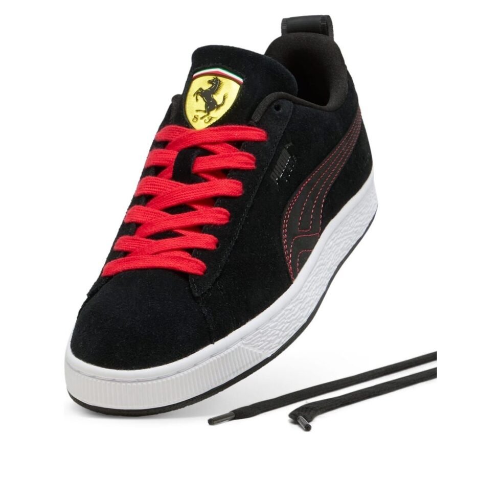 PUMA x Scuderia Ferrari Suede OG 'Black White' 309428-01 - Image 3