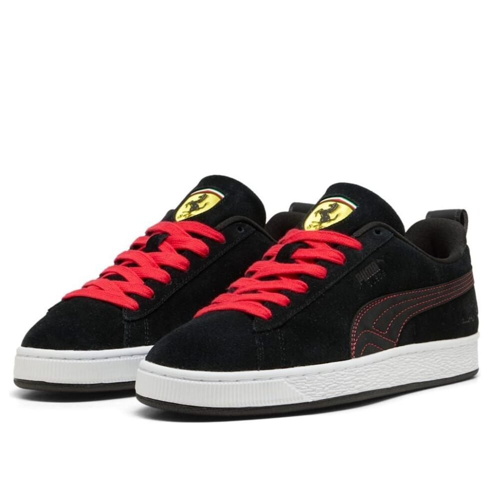 PUMA x Scuderia Ferrari Suede OG 'Black White' 309428-01 - Image 6