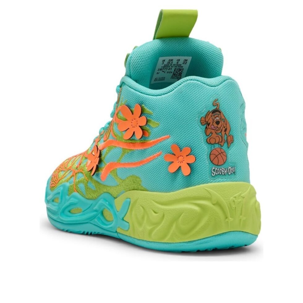(GS) PUMA MB.04 x Scooby-Doo 'Aquatic Lime Smash Heat Fire' 310777-01 - Image 6