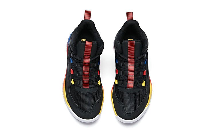 (GS) ANTA High Top Basketball Shoes 'Black Blue Yellow' 312011115B-1 - Image 3