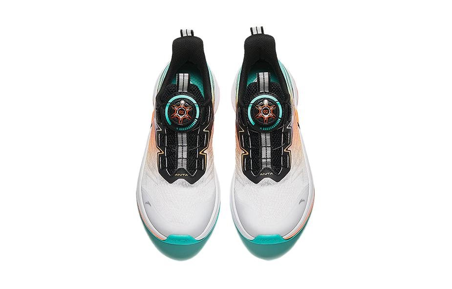 (GS) ANTA Running Series Sneakers 'White Orange Teal' 312425509-3 - Image 3