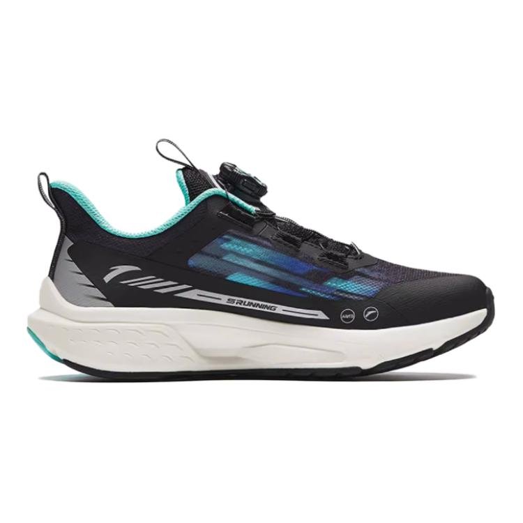 (GS) ANTA Running Series Sneakers 'Black Silver Teal' 312425513-4 - Image 2