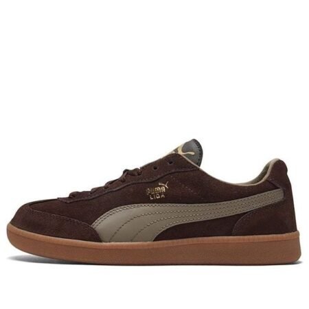 PUMA Liga Suede Low Casual Board Shoes Chocolate Brown 341466-75