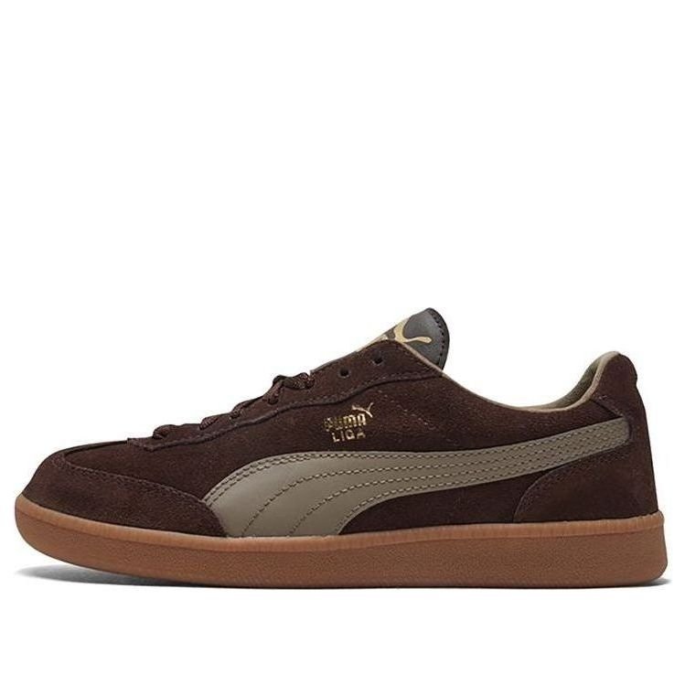PUMA Liga Suede Low Casual Board Shoes Chocolate Brown 341466-75