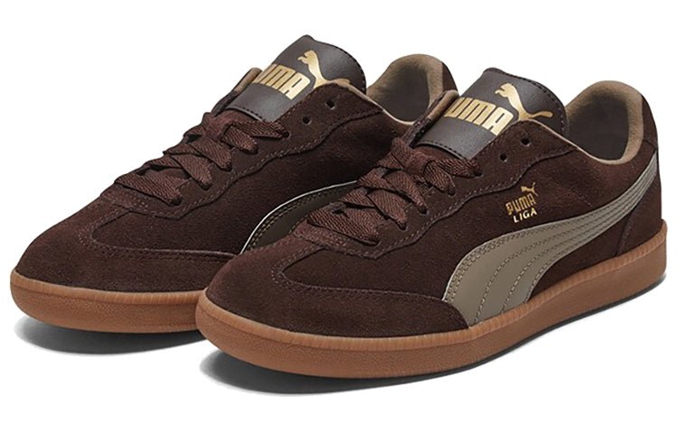 PUMA Liga Suede Low Casual Board Shoes Chocolate Brown 341466-75 - Image 3