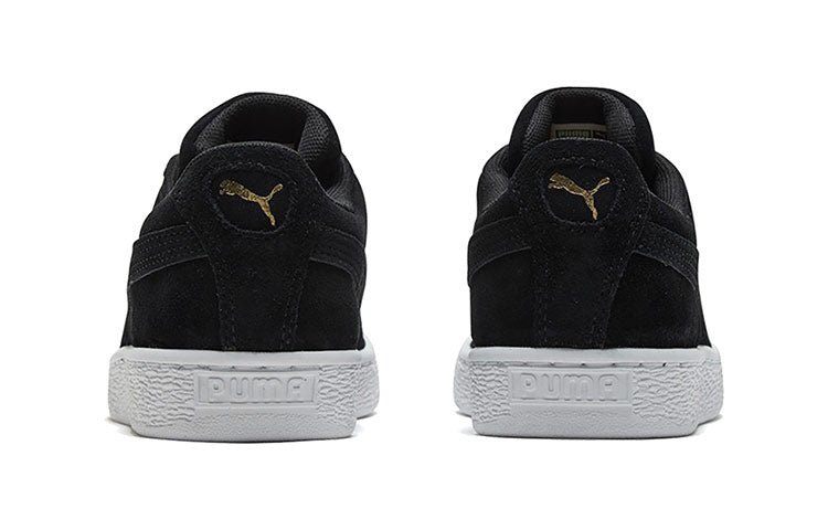 PUMA Suede Low Casual Board Shoes Black/Gold 352634-87 - Image 5