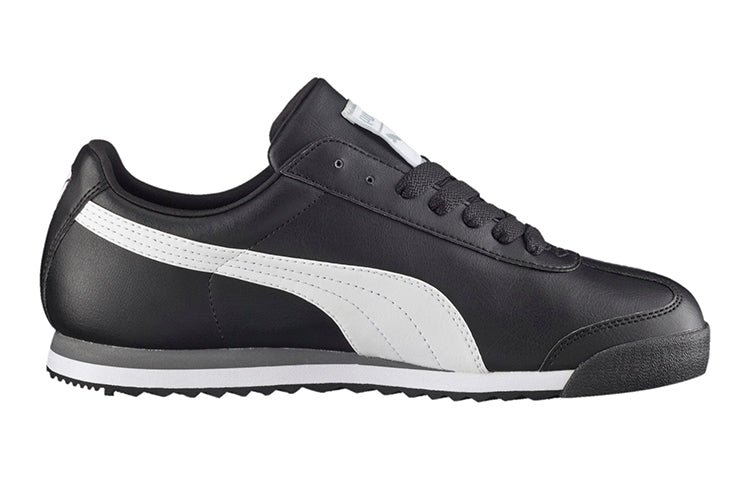 (GS) PUMA Roma Basic 'Black White Silver' 354259-01 - Image 2