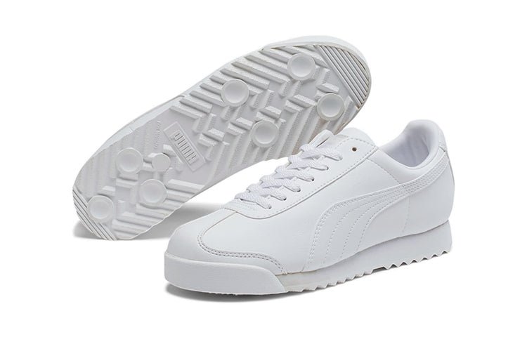 (GS) PUMA Roma Basic 'White Light Grey' 354259-14 - Image 5