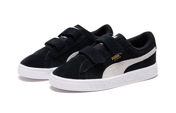 (PS) PUMA Suede 2 Straps 'Black White' 359595-01 - Image 3