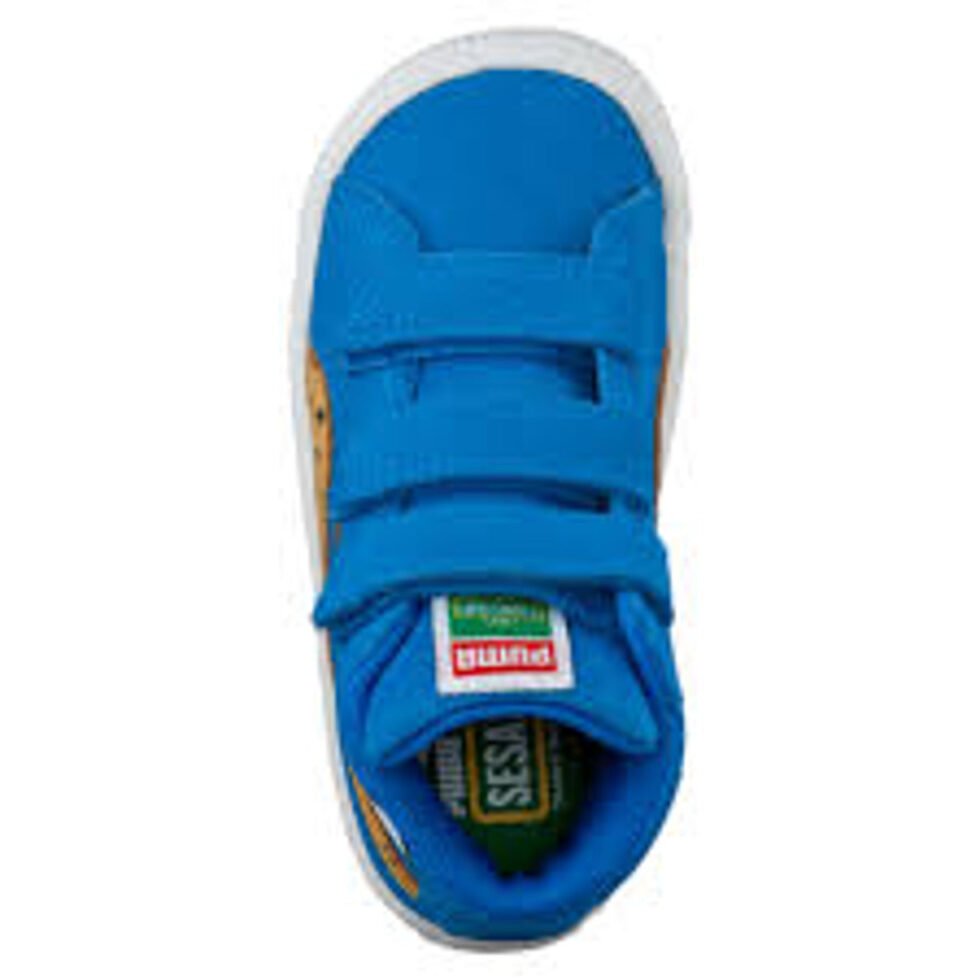 (TD) PUMA Suede Mid Sesame 'Blue White Yellow' 361678-01 - Image 4
