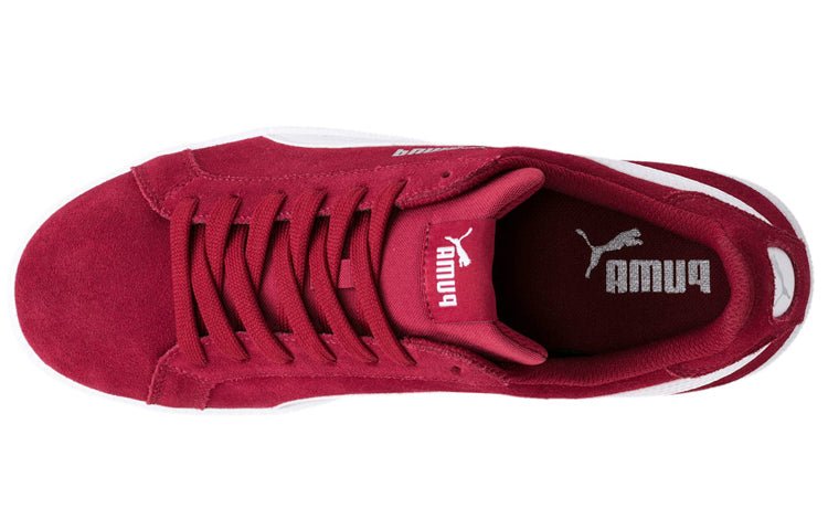 PUMA Smash Suede Retro Low Top skate shoes Red 361730-18 - Image 3
