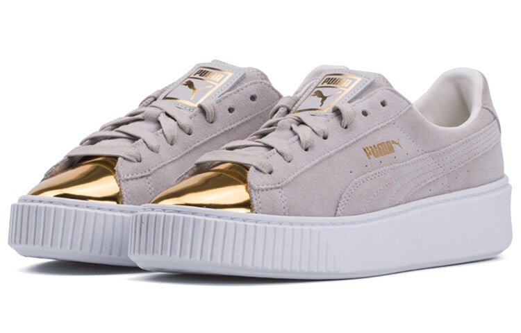 (WMNS) PUMA Suede Platform 'White Gold' 362222-01 - Image 3