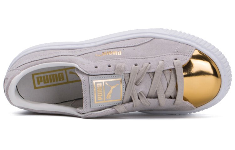 (WMNS) PUMA Suede Platform 'White Gold' 362222-01 - Image 4