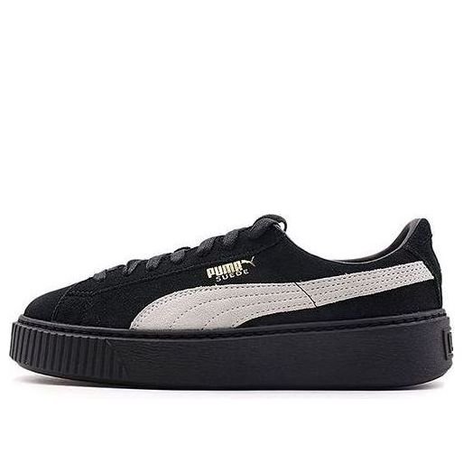 (WMNS) PUMA Suede Platform Core 'Black White' 362223-05