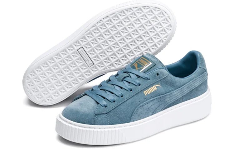 (WMNS) PUMA Suede Platform Blue 362223-13 - Image 3