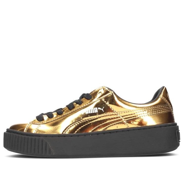(WMNS) PUMA Basket Platform 'Metallic Gold' 362339-04