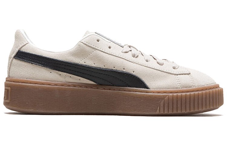 (WMNS) PUMA Suede Platform Core 'Whisper White Black' 363559-01 - Image 2