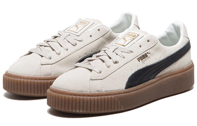 (WMNS) PUMA Suede Platform Core 'Whisper White Black' 363559-01 - Image 3