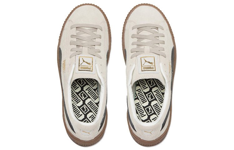 (WMNS) PUMA Suede Platform Core 'Whisper White Black' 363559-01 - Image 4
