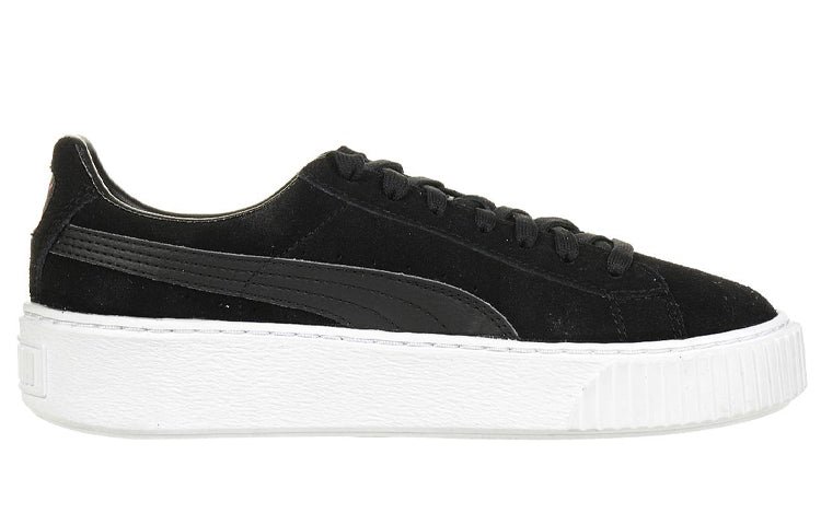 PUMA Suede Platform Jr Casual Shoes Black 363663-01 - Image 3