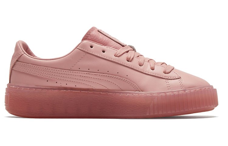 (WMNS) PUMA Basket Platform Core Pink Low Board Shoes 364040-09 - Image 2