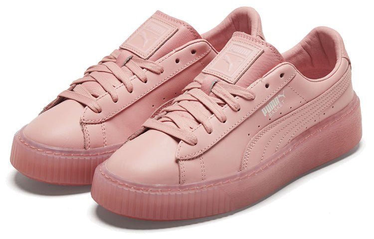 (WMNS) PUMA Basket Platform Core Pink Low Board Shoes 364040-09 - Image 3