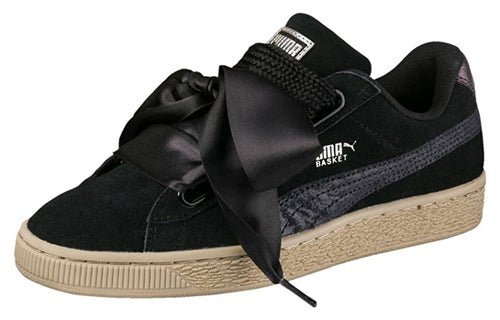 (WMNS) PUMA Suede Heart 'Safari - Black' 364083-03 - Image 3
