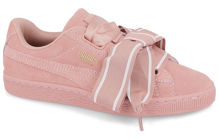 (WMNS) PUMA Suede Heart Satin II Cameo Brown 364084-03 - Image 2