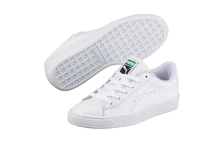 (GS) PUMA Basket Classic JR White 364503-04 - Image 3