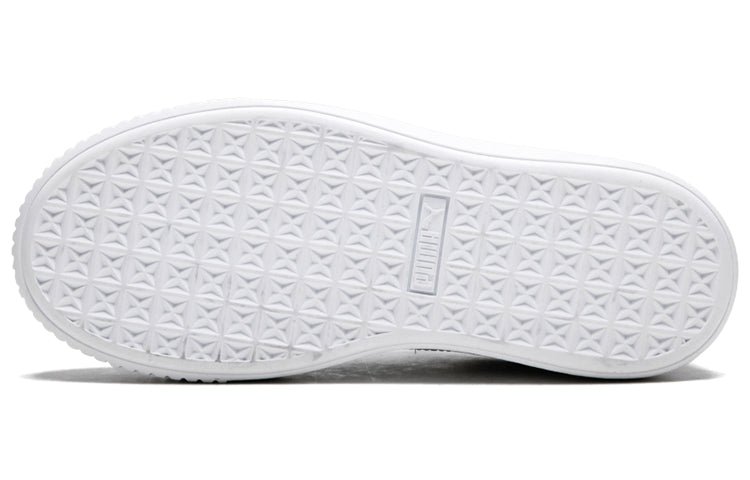 (WMNS) PUMA Suede Platform White/Silver 364525-01 - Image 6