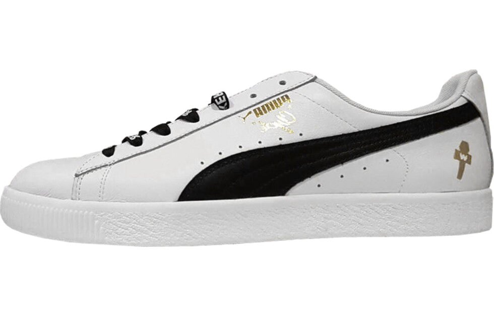 PUMA Clyde Core Leather Foil 'White' 364669-01 - Image 2