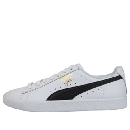 (WMNS) PUMA Clyde Core Foil 'White Black Gold' 364670-01