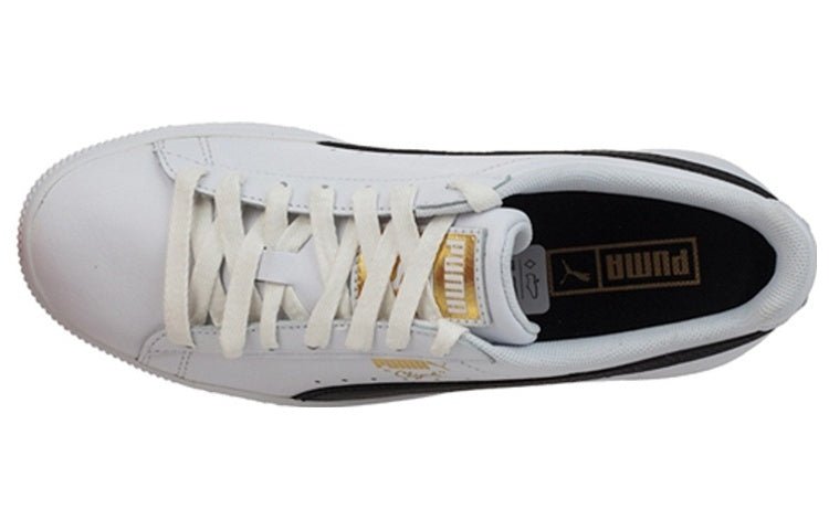 (WMNS) PUMA Clyde Core Foil 'White Black Gold' 364670-01 - Image 3