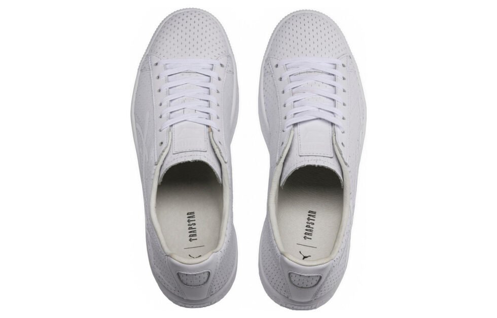 (WMNS) PUMA x Clyde Perforated Trapstar Shoes 'White' 364714-03 - Image 4