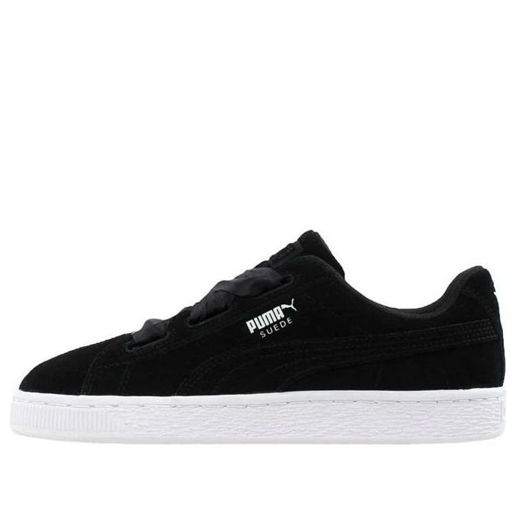 (GS) PUMA Suede Heart Sneakers Black/White 365009-03